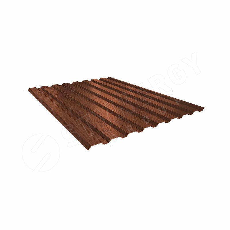 Профнастил С20 SteelArt® Дуб 3D 0.45 А(цена за м.кв)